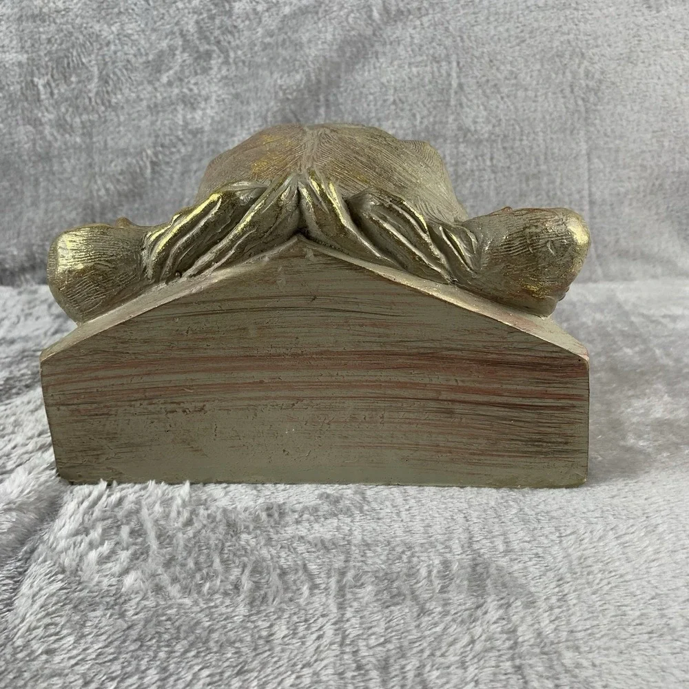 Lions Head Resin Wall Shelf Sconce Gold Color Classical Rococo Hollywood Regency